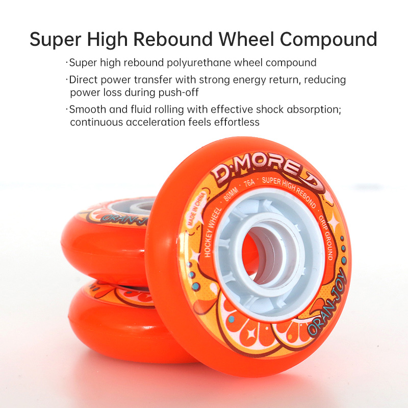 Dmore 72/76/80mm Indoor Inline Hockey Wheels(4-Pack) for Inline Hockey at wholesale and factory prices